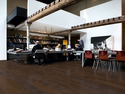 Premium Oak Flooring Office Library Interior