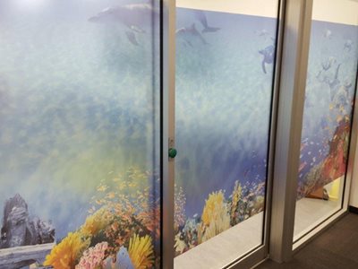 Underwater Digital Door Print