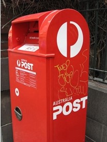 Red post box 