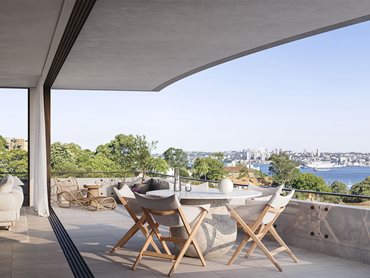 Suspended over Sydney Harbour, the development offers grand house-like proportions for its residences