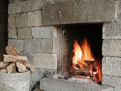 Antique Yangtze Limestone Fireplace