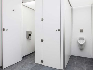ASI Group Europe created elegant washroom partitions designed without pedestals 