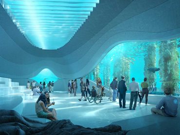 The marine observatory comes complete with an underwater trail and dining facilities