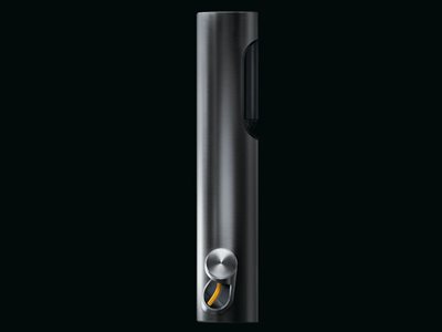 Dyson Aiblade 9KJ hand dryer side profile on black background