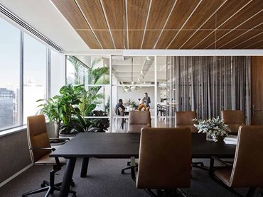 The office invites natural light and offers the most incredible views of Melbourne 