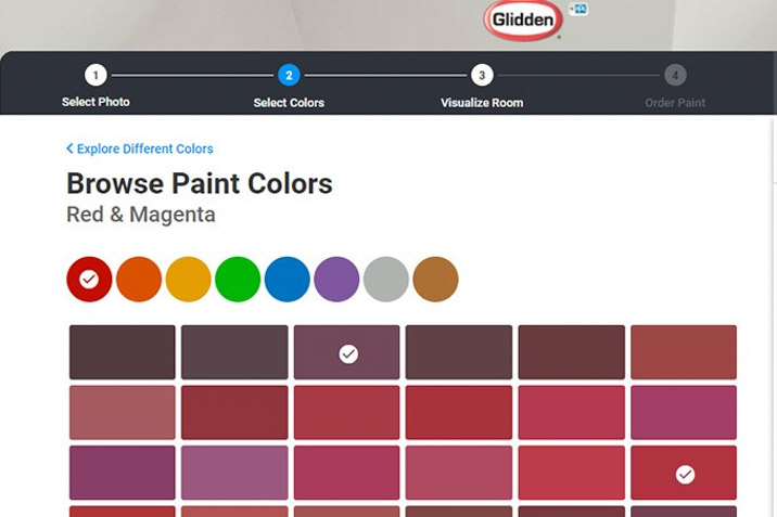 gidden room paint visualiser app