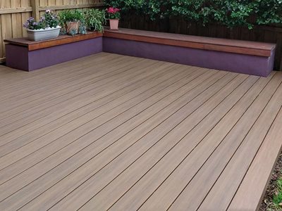 Futurewood CleverDeck Solid Composite Decking on Outdoor Porch