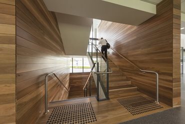 Timber lined timber stair