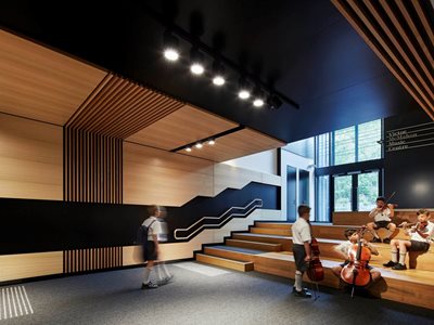 Atkar Kevins College Music Hall Linear Timber Slat Modules