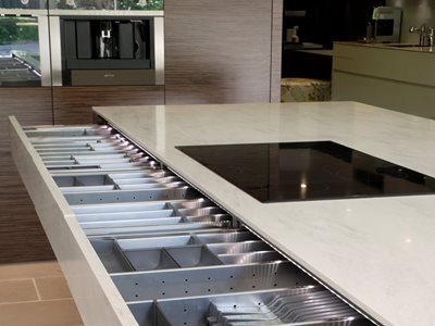 Corian Drawer front by Art of Kitchens