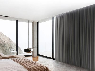 Verosol Curtain Track Manual Bed Room Interior With View
