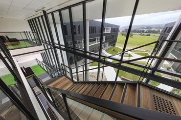 Bega stair with views to garden and valley