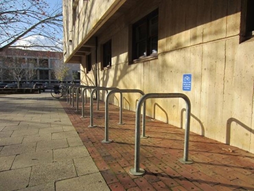 Bicycle parking racks and rails