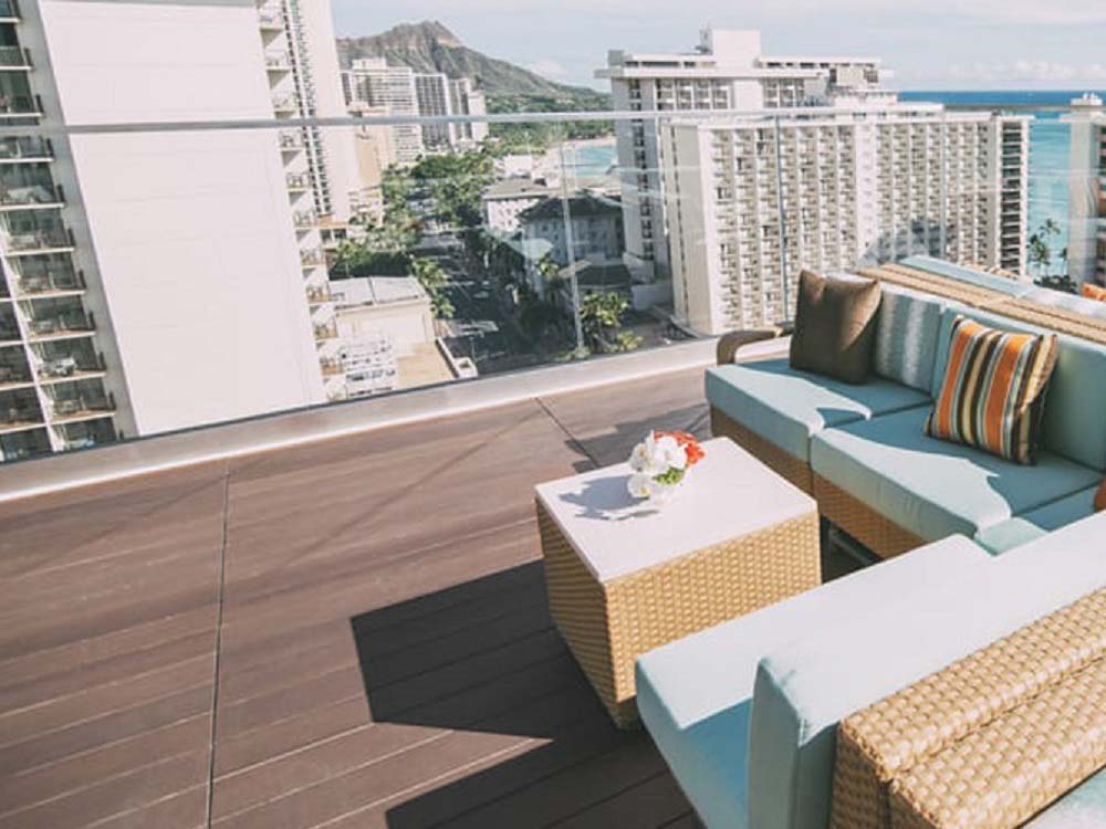 Sky Waikiki featuring decking supported by QwickBuild deck frames