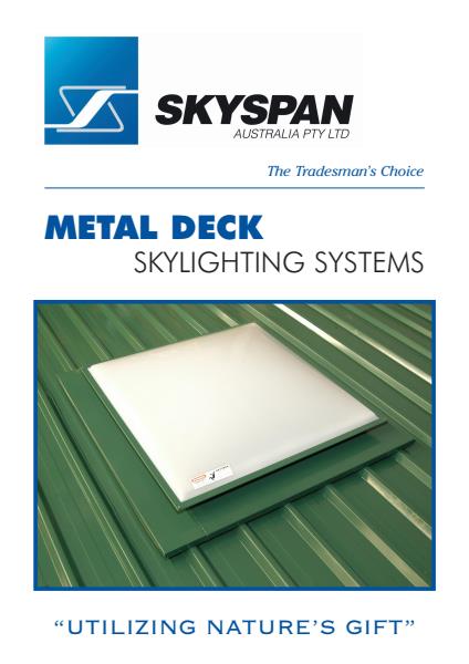 Skyspan Metal Deck Skylight Brochure