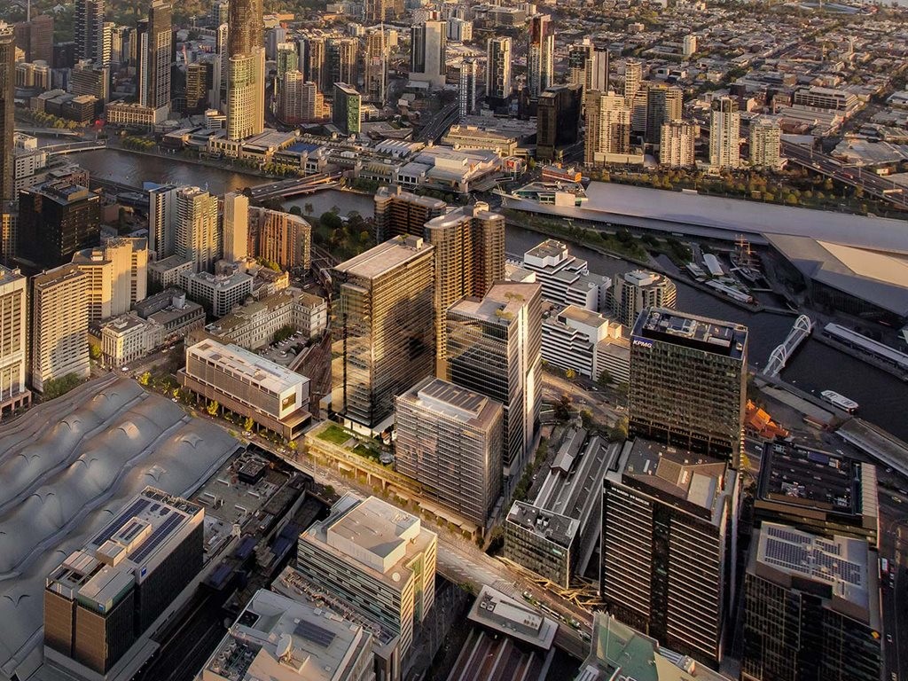 Artist&#39;s impression of the $500-million, Woods Bagot-designed Two Melbourne Quarter commercial tower, which was granted planning approval in December. Image: Melbourne Quarter
