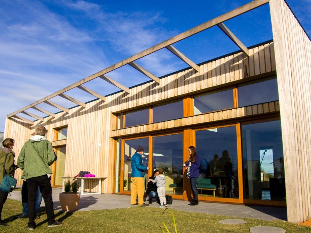 The Cape Sustainable Housing Project, Cape Patterson. A housing project harnesses energy efficient design principles and construction techniques to build sustainable, affordable, attractive, carbon neutral, climate adapted, healthy and comfortable homes and communities. Image: Supplied
