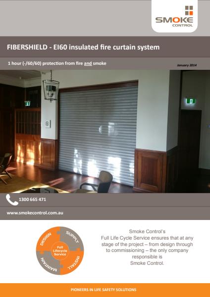 Fibershield EI60 insulated fire curtains brochure