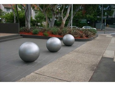 concrete balls moodie outdoor giant ball protect bollards architectureanddesign