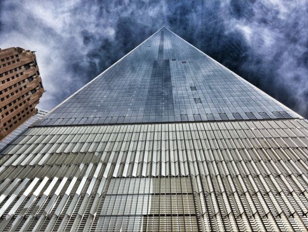 The new One World Trade Center building, made with high-performance concrete. Photography by John D. Morris
