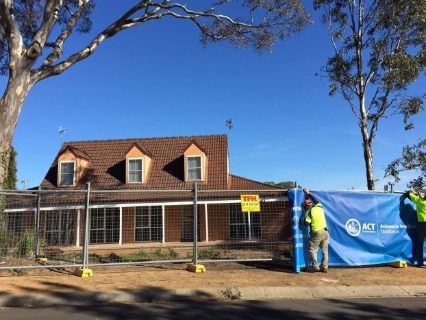 One of the first Mr Fluffy homes to be demolished under the ACT buyback scheme, in Wanniassa. Image: ABC News/Mark Moore