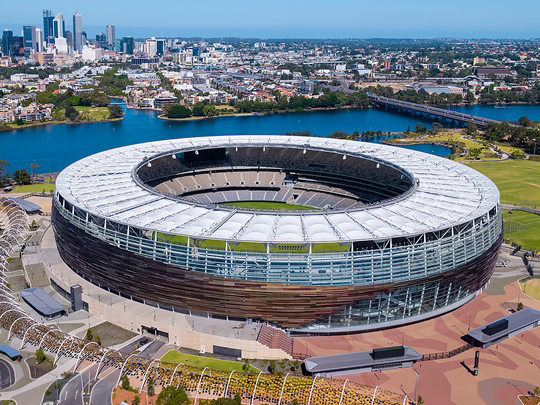 Leading Australian builder Multiplex won the National Commercial Builder of the Year award at the Master Builders National Excellence in Building and Construction Awards for the construction of Perth&rsquo;s Optus Stadium. Image: Arup

