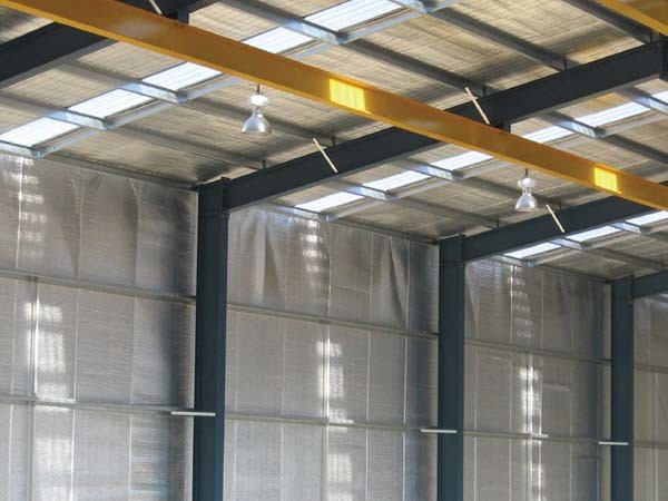 Wall and ceiling linings in warehouses and sheds
