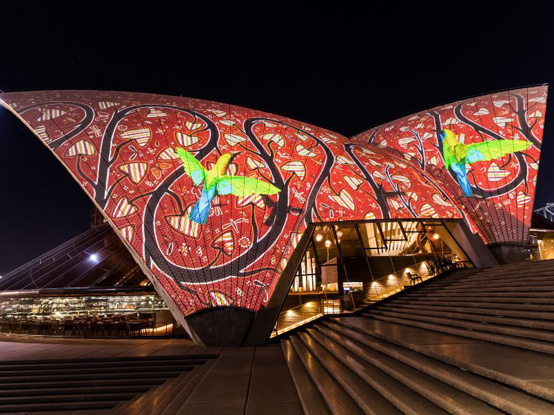 The Australian Institute of Architects has opposed the decision of the NSW Government to allow the Sydney Opera House sails to be lit up with commercial material.&nbsp; Image: The Downer Group
