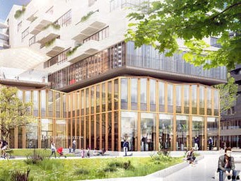 The design for Paris Rive Gauche incorporates a mix of uses and access to green spaces. Image: Paris Rive Gauche/SOA Architects
