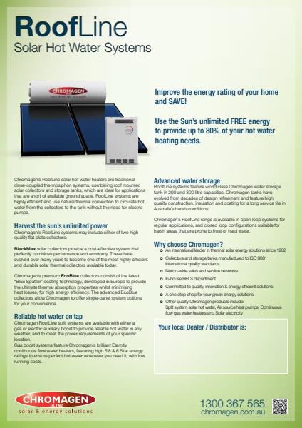 Roofline Solar Hot Water Systems