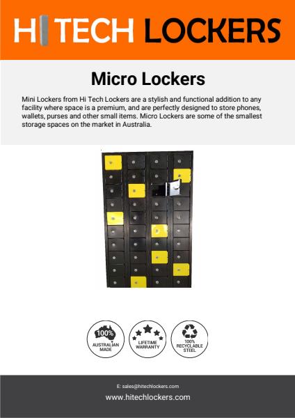 Micro Lockers Spec Sheet