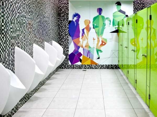 Uridan Admiral urinals and Spinnaker privacy screens