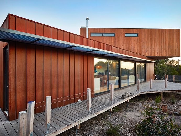 Industry appreciation and understanding of the design possibilities of prefabrication are growing thanks to outfits like Modscape. Image: Mt Martha House by Modscape.
