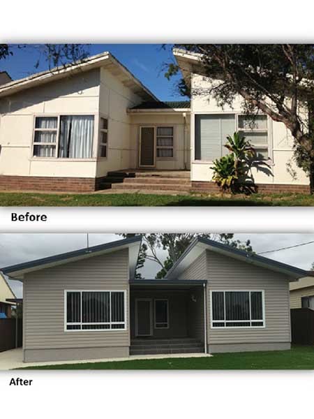 The Macquarie Fields house: Before and After
