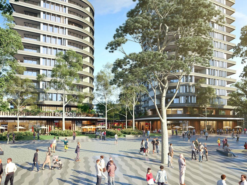 The Telopea proposal will have between 4500-4900 new social and private homes built at the site, a new community centre and a potential new town centre alongside the upcoming new light-rail stop. Image: Supplied
