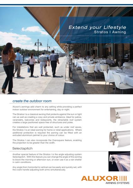 Aluxor Retractable  Awnings Components