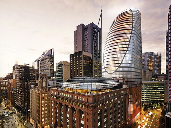 Image: North Tower of the new station precinct at Martin Place. Image: Planning NSW
