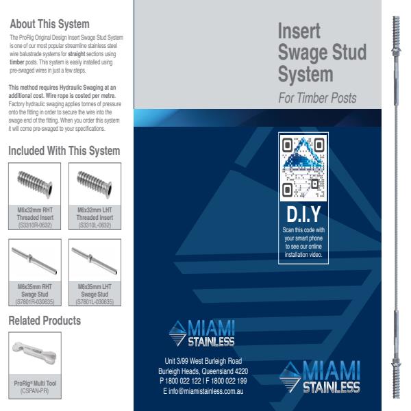 Insert swage stud system timber brochure