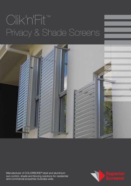 Click N Fit Privacy and Shade Screens