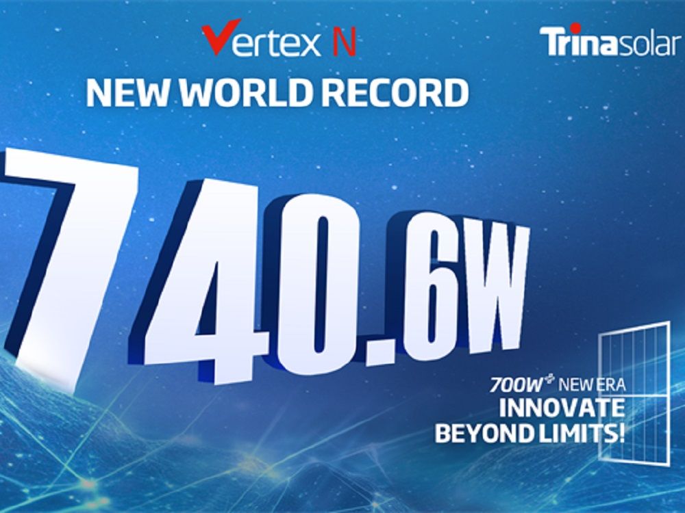 Trina Solar sets a new world record in PV module conversion efficiency and output power
