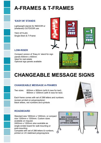 A-Frame, T-Frames & ChangeAble Message Signs