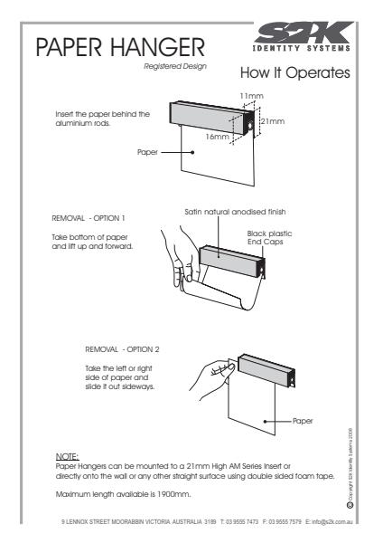 Paper Hanger- How it operates