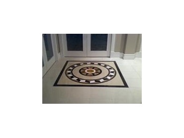 Waterjet Cut Granite And Marble Floor Medallion Insert From