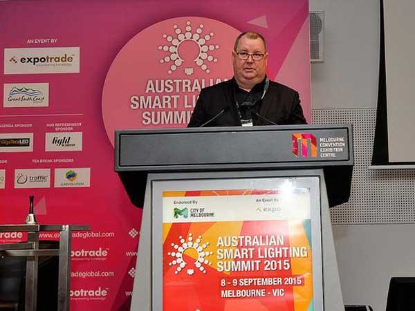 Ian Dryden, City of Melbourne presenting at the Smart Lighting Summit