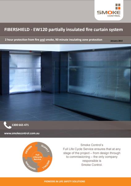 Fibershield EW120 vertical fire curtain system brochure