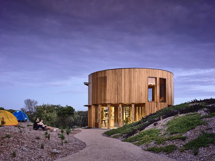 timber beach house