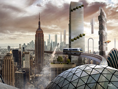 New York City in the future, of course.
