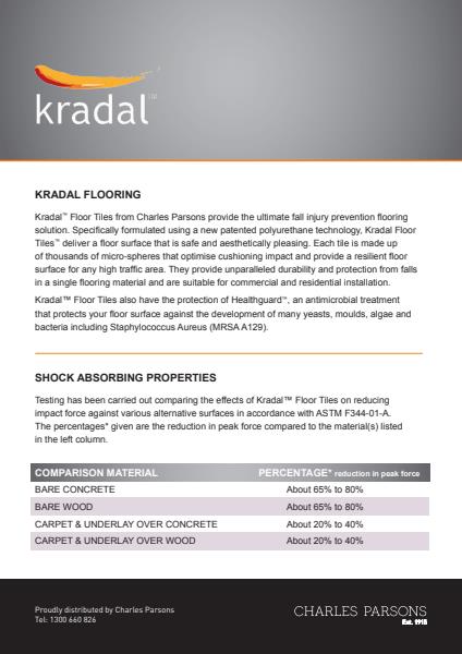 Kradal™ Impact Floor Tiles Brochrue