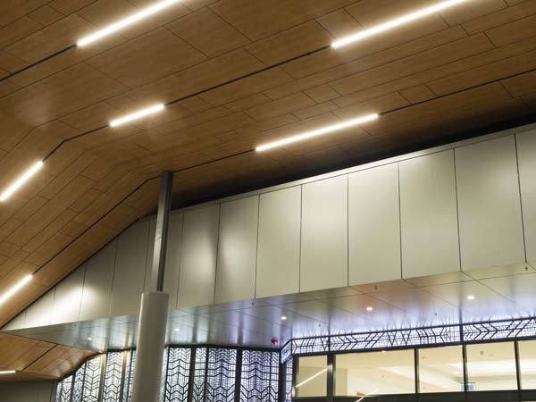 Fairview&rsquo;s woodgrain finish &lsquo;American Pine&rsquo; was recently installed in a unique pattern for the $50 million Aspley Hypermarket shopping centre
