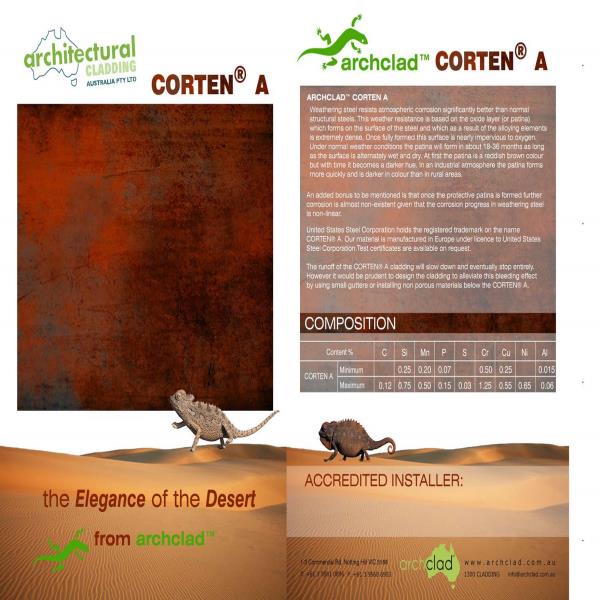 Archclad™ Corten® A Brochure